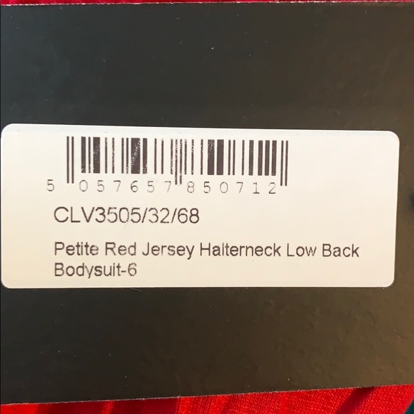 Red halter body suit - Picture 2 of 6